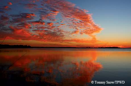 Sunset over Lake Somerville